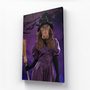 The Witch: Custom Pet Canvas - Paw & Glory - Dog Portraits - Pet Portraits