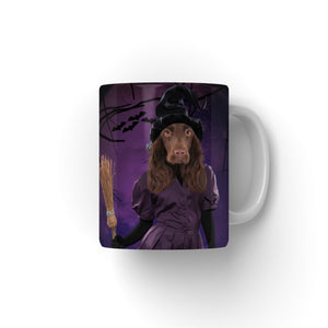 The Witch: Custom Pet Coffee Mug - Paw & Glory - Dog Portraits - Pet Portraits