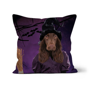 The Witch: Custom Pet Pillow - Paw & Glory - Dog Portraits - Pet Portraits