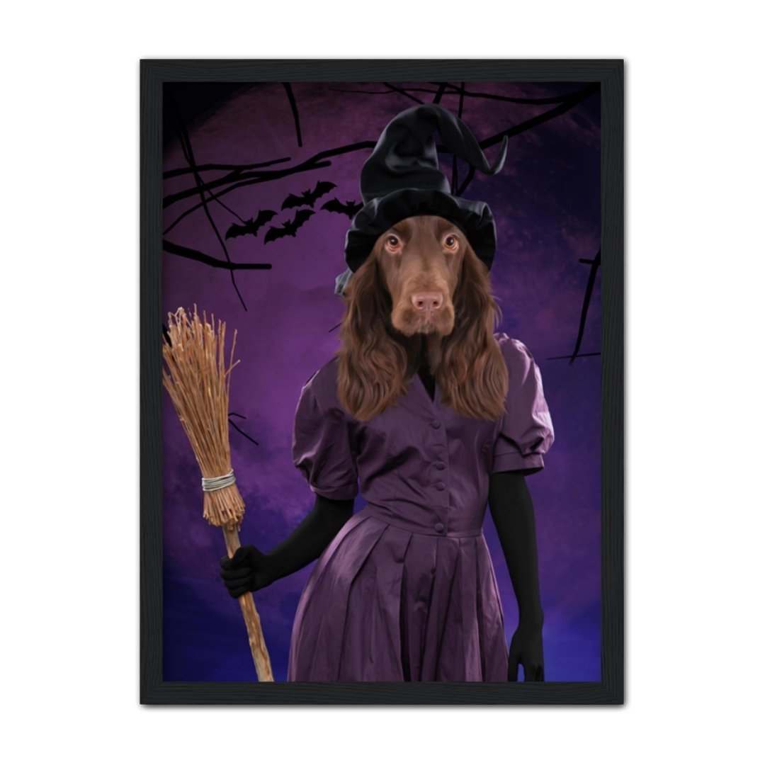 The Witch: Custom Pet Portrait - Paw & Glory - Dog Portraits - Pet Portraits