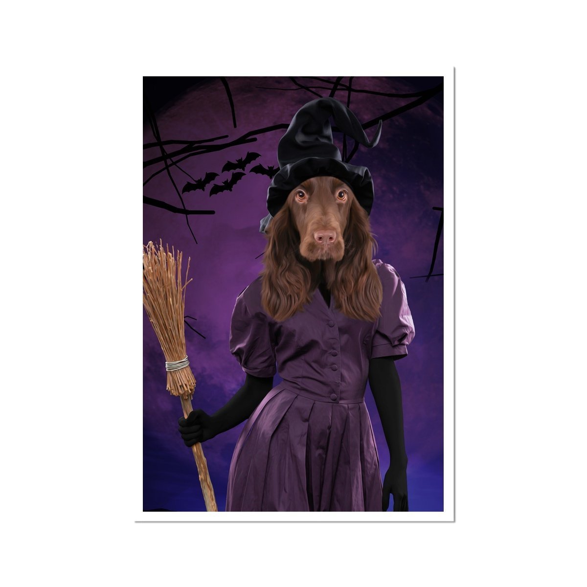 The Witch: Custom Pet Poster - Paw & Glory - Dog Portraits - Pet Portraits