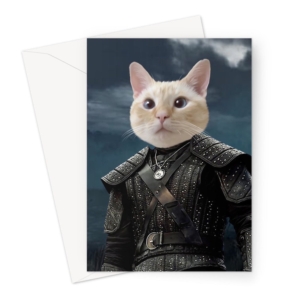 The Witcher: Custom Pet Greeting Card - Paw & Glory - Dog Portraits - Pet Portraits