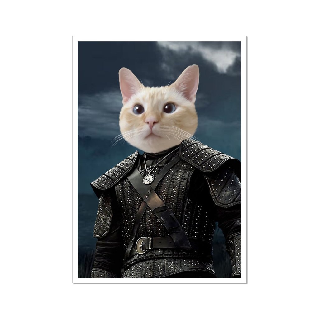 The Witcher: Custom Pet Portrait - Paw & Glory - Dog Portraits - Pet Portraits