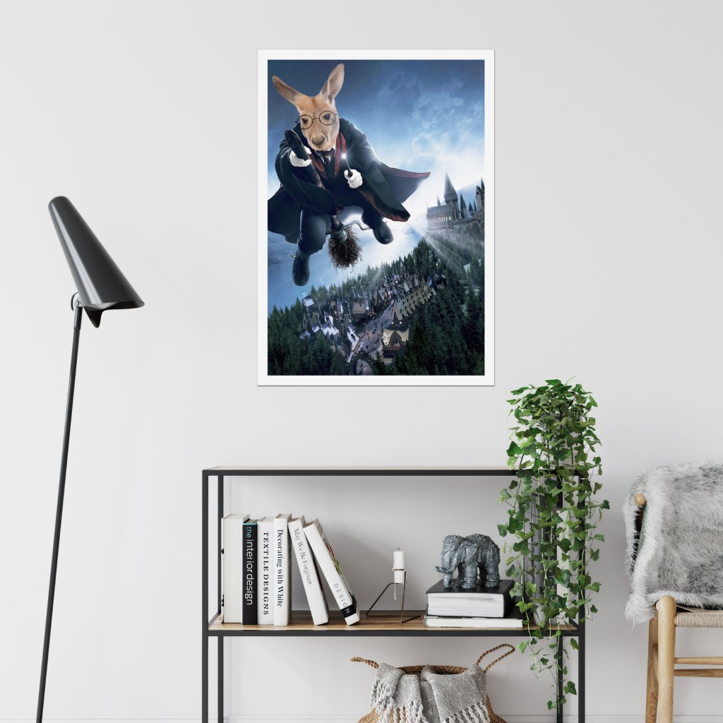 The Wizard (Harry Potter Inspired): Animal Art Poster - Paw & Glory - Dog Portraits - Pet Portraits