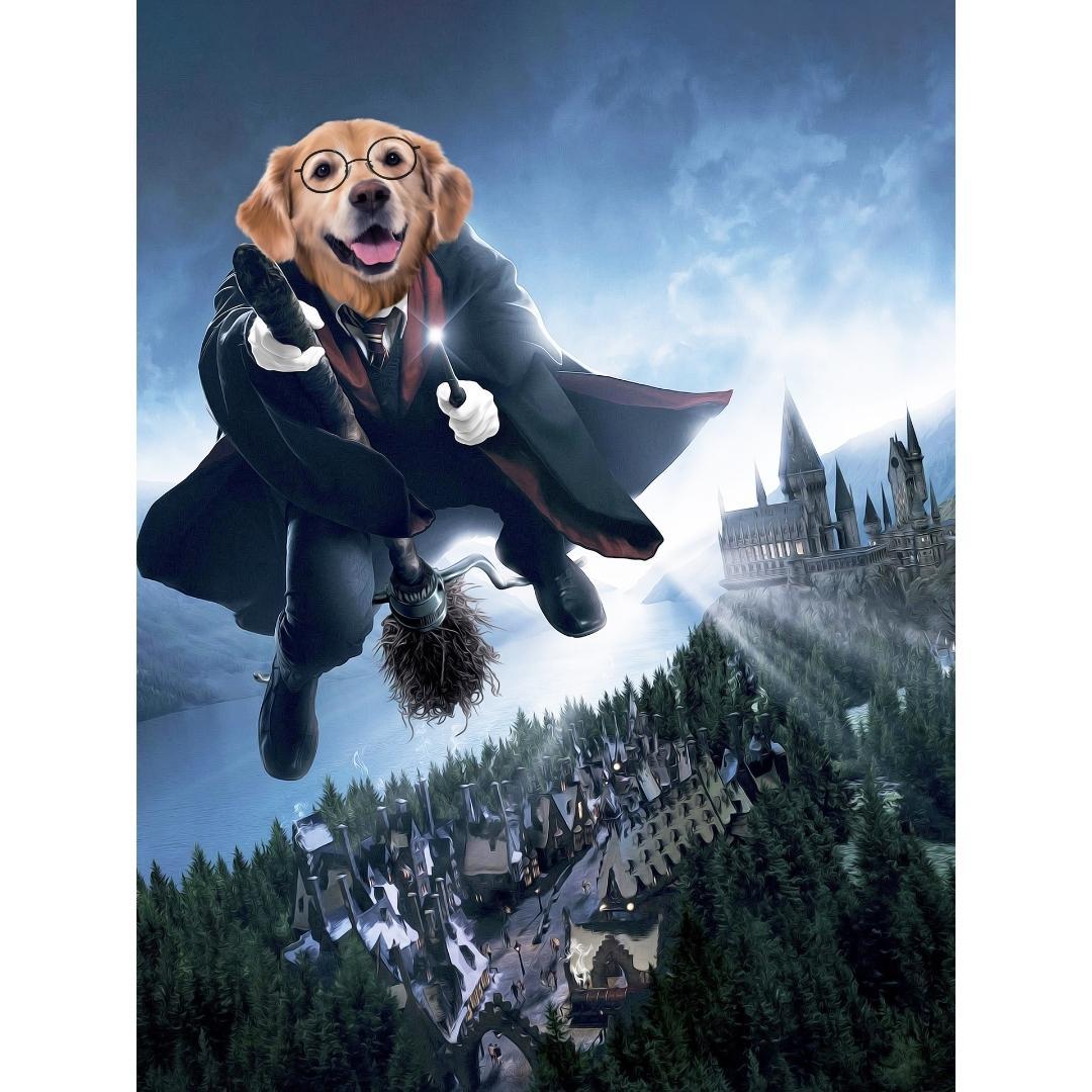 The Wizard (Harry Potter Inspired): Custom Digital Download Pet Portrait - Paw & Glory - Dog Portraits - Pet Portraits