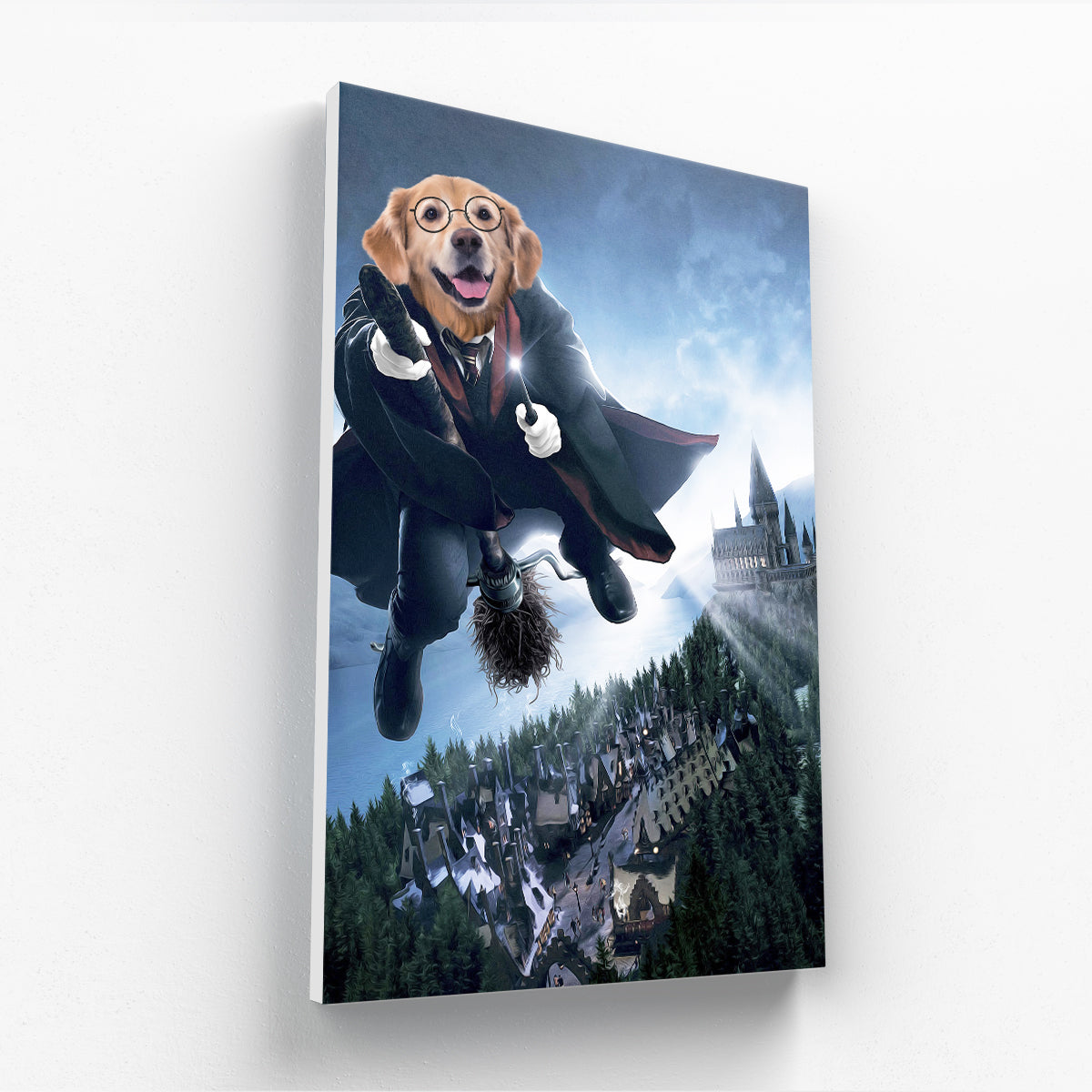 The Wizard (Harry Potter Inspired): Custom Pet Canvas - Paw & Glory - Dog Portraits - Pet Portraits