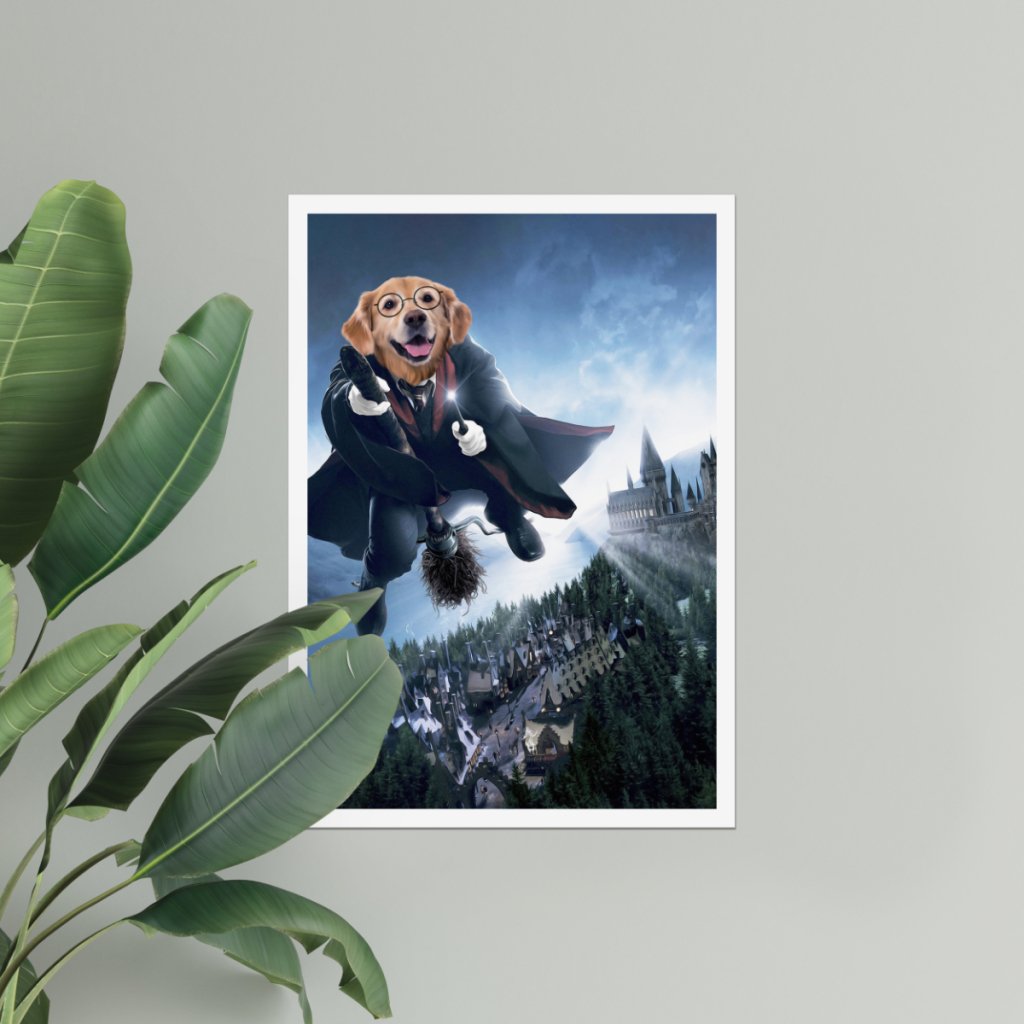 The Wizard (Harry Potter Inspired): Custom Pet Poster - Paw & Glory - Dog Portraits - Pet Portraits