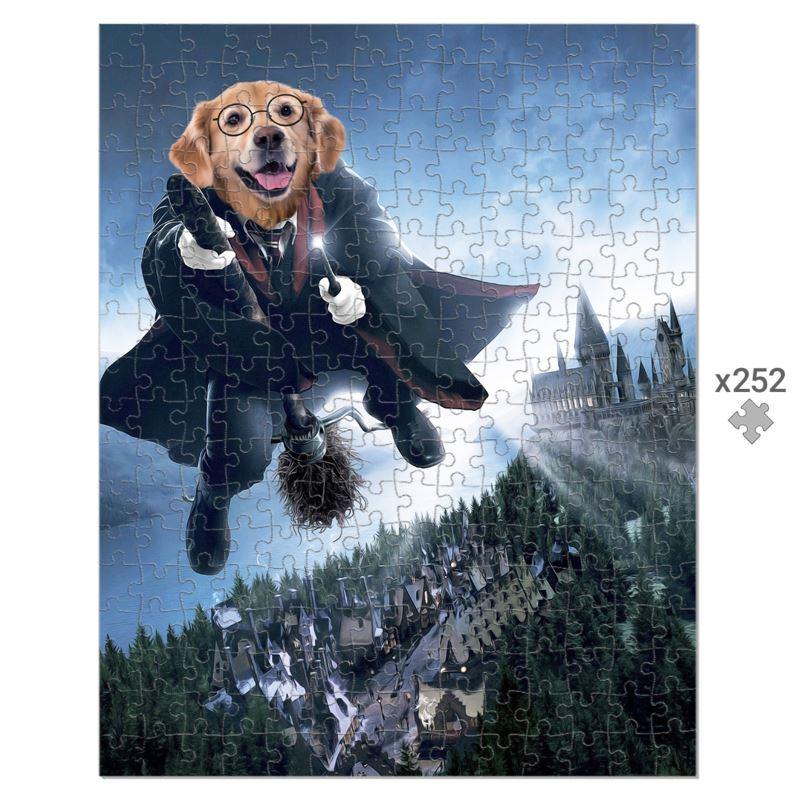 The Wizard (Harry Potter Inspired): Custom Pet Puzzle - Paw & Glory - Dog Portraits - Pet Portraits