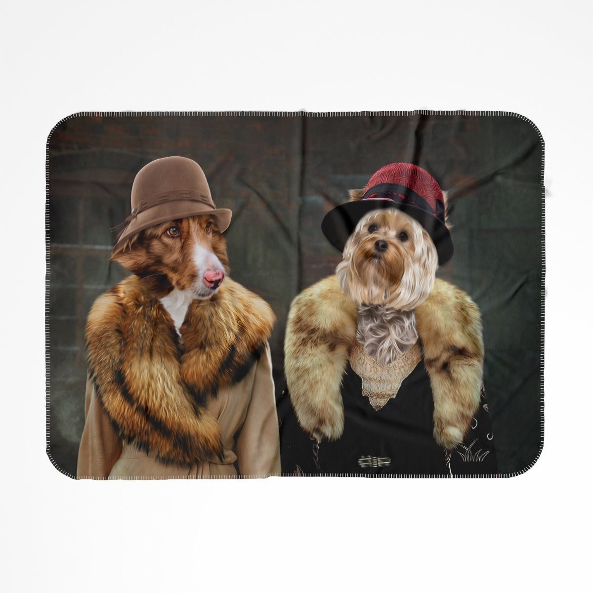 The Women (Peaky Blinders Inspired): Custom 2 Pet Blanket - Paw & Glory - Dog Portraits - Pet Portraits