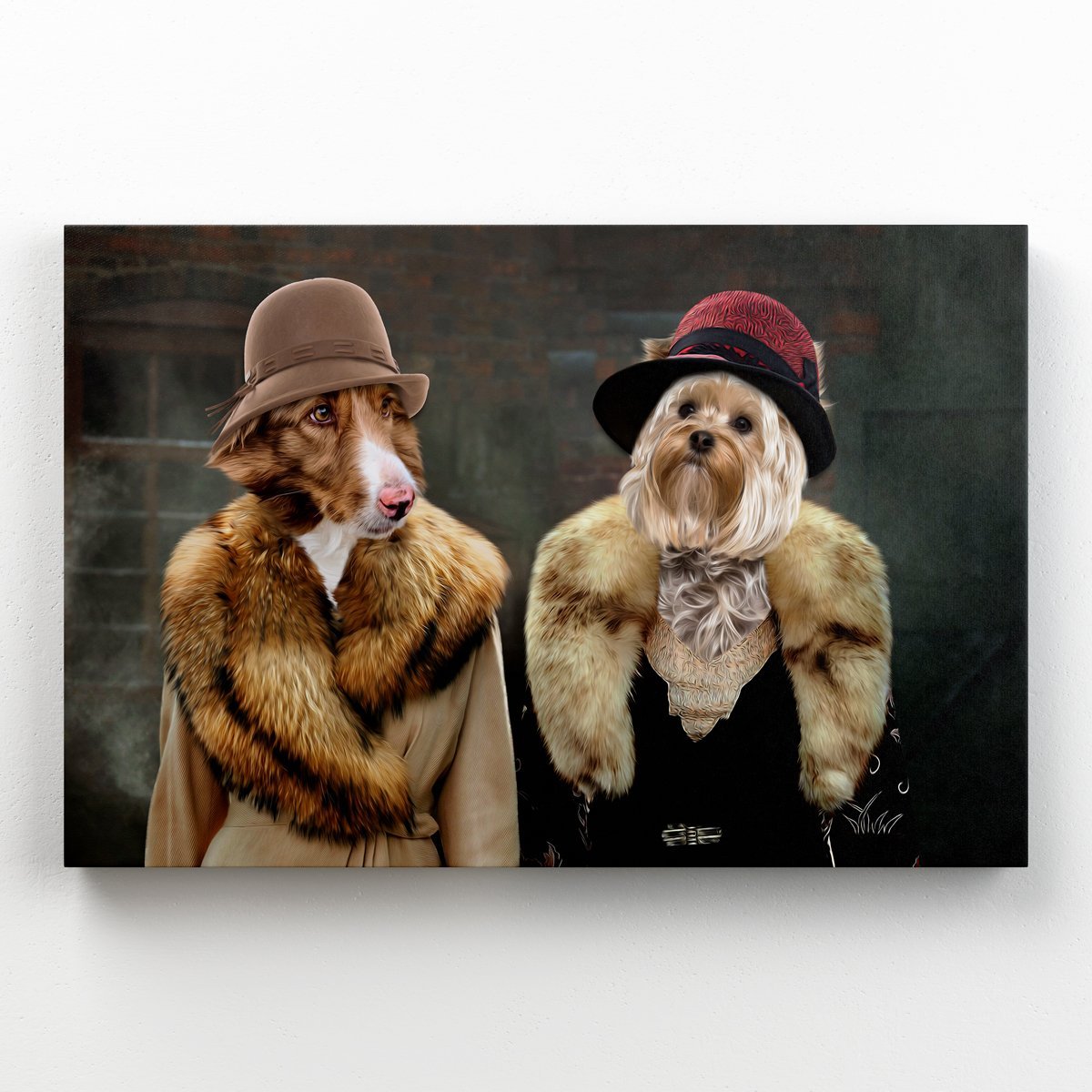 The Women (Peaky Blinders Inspired): Custom 2 Pet Canvas - Paw & Glory - Dog Portraits - Pet Portraits