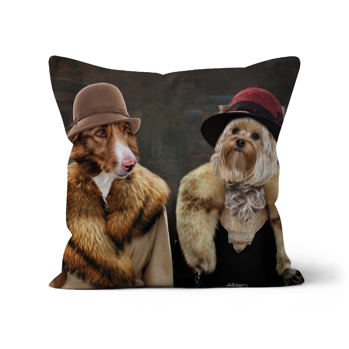 The Women (Peaky Blinders Inspired): Custom 2 Pet Pillow - Paw & Glory - Dog Portraits - Pet Portraits