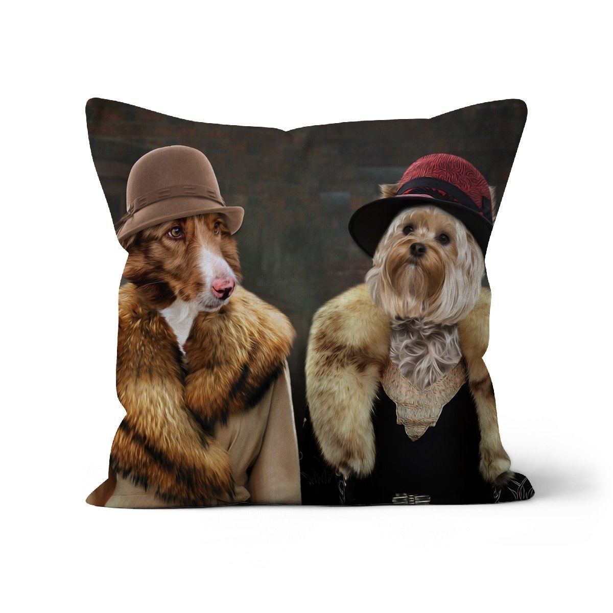 The Women (Peaky Blinders Inspired): Custom 2 Pet Pillow - Paw & Glory - Dog Portraits - Pet Portraits