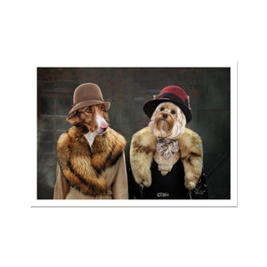 The Women (Peaky Blinders Inspired): Custom 2 Pet Portrait - Paw & Glory - Dog Portraits - Pet Portraits