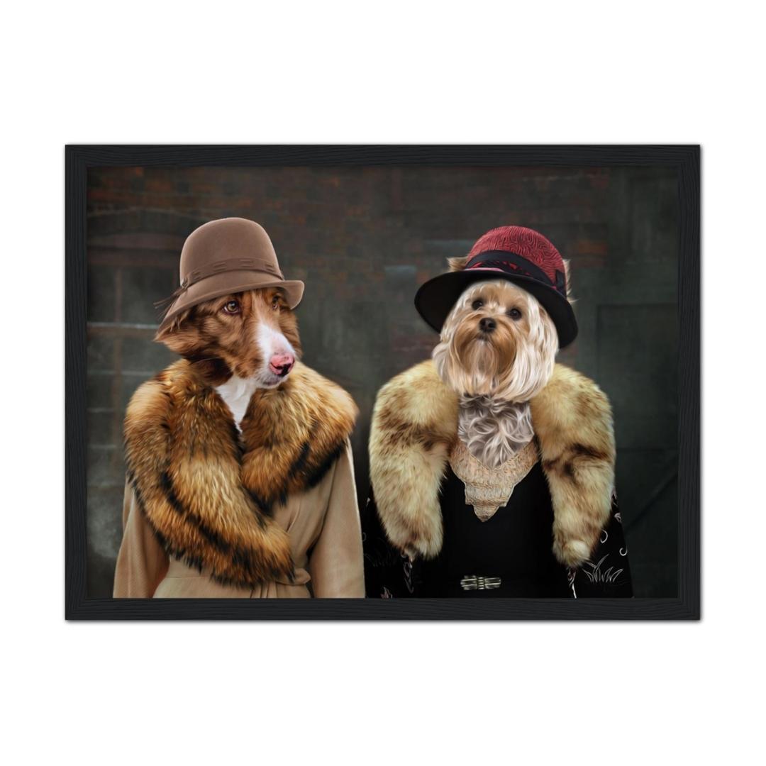 The Women (Peaky Blinders Inspired): Custom 2 Pet Portrait - Paw & Glory - Dog Portraits - Pet Portraits