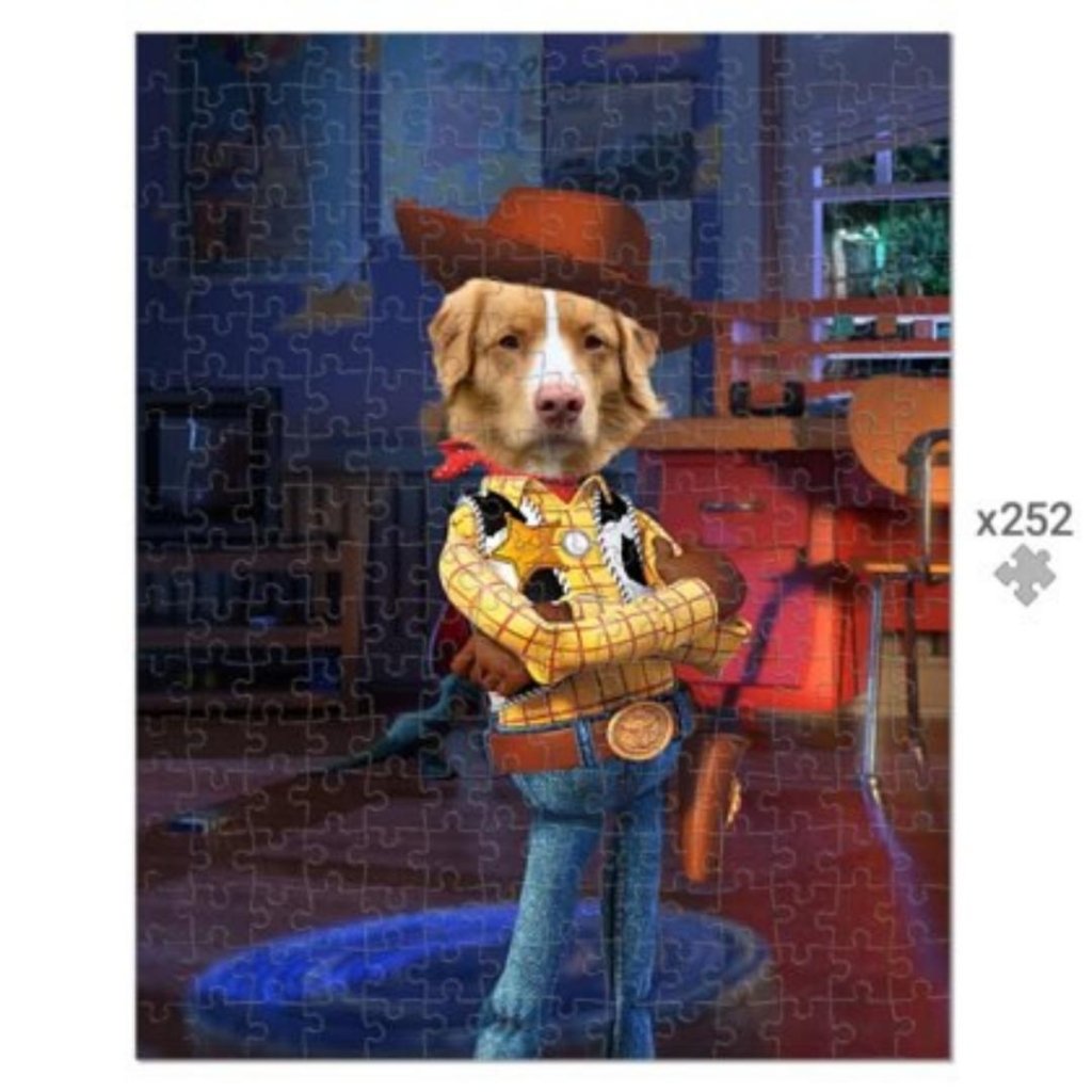 The Woody (Toy Story Inspired): Custom Pet Puzzle - Paw & Glory - Dog Portraits - Pet Portraits