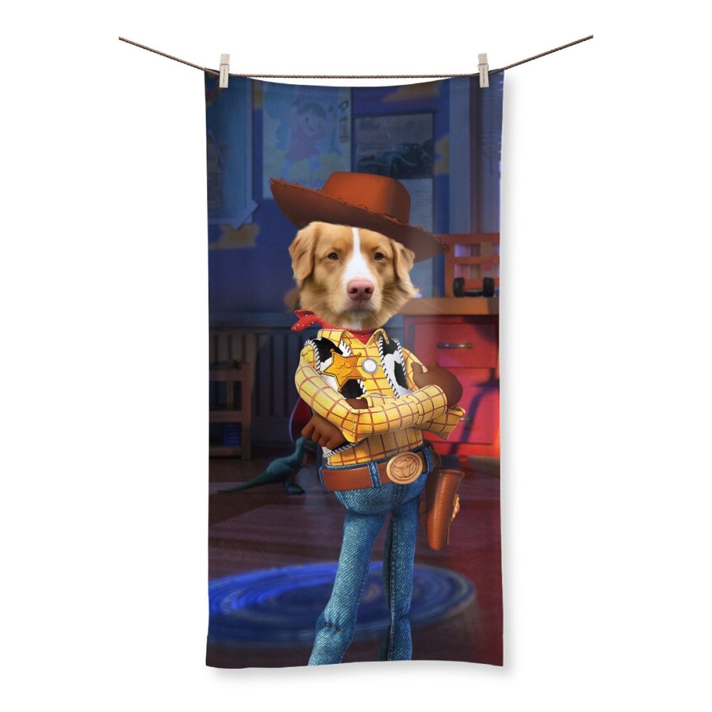 The Woody (Toy Story Inspired): Custom Pet Towel - Paw & Glory - Dog Portraits - Pet Portraits