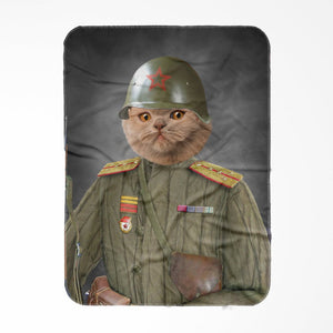 The World War Soldier: Custom Pet Blanket - Paw & Glory - Dog Portraits - Pet Portraits