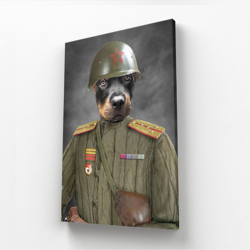 The World War Soldier: Custom Pet Canvas - Paw & Glory - Dog Portraits - Pet Portraits