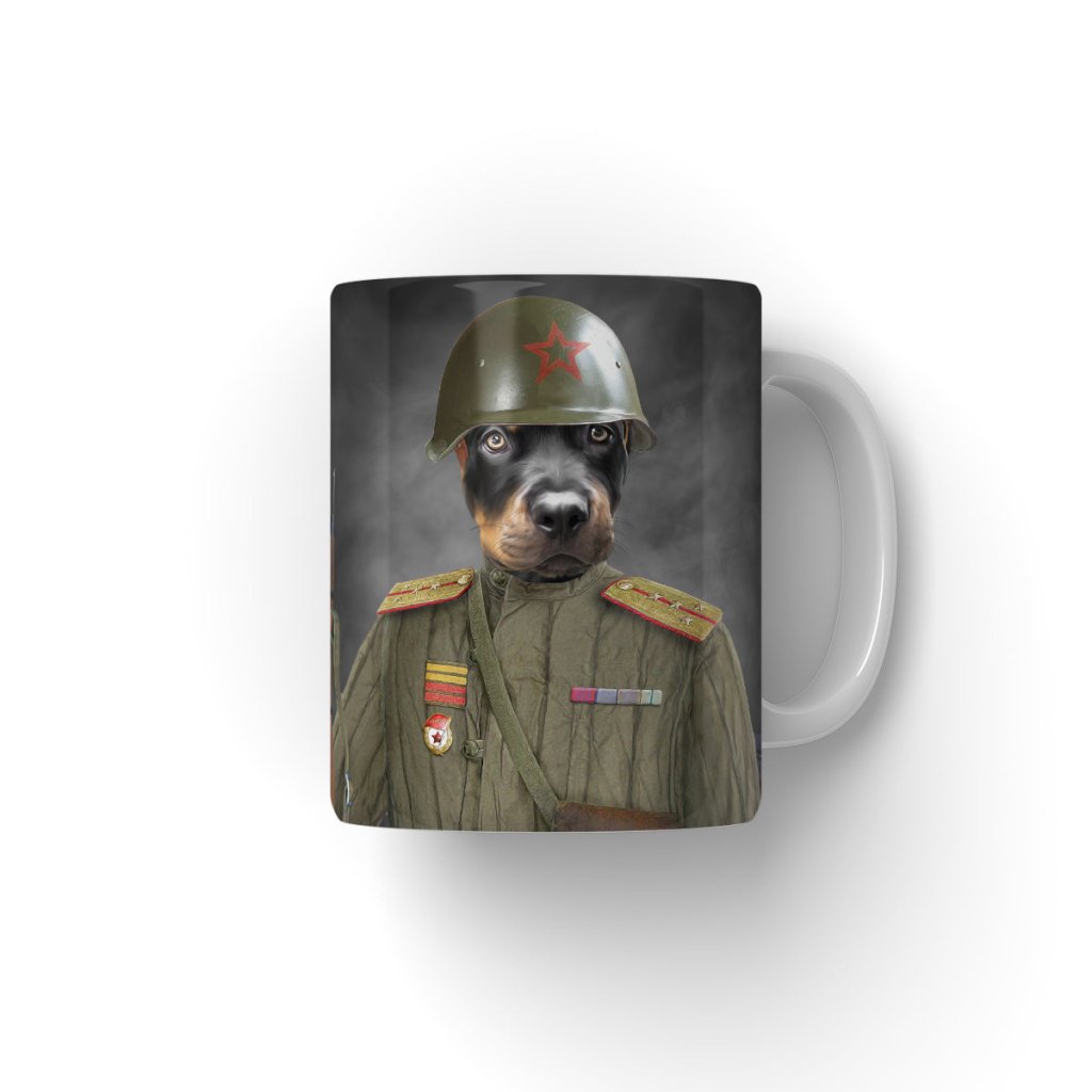 The World War Soldier: Custom Pet Coffee Mug - Paw & Glory - Dog Portraits - Pet Portraits