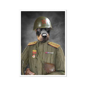 The World War Soldier: Custom Pet Portrait - Paw & Glory - Dog Portraits - Pet Portraits