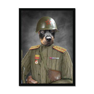 The World War Soldier: Custom Pet Portrait - Paw & Glory - Dog Portraits - Pet Portraits