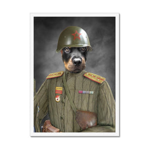 The World War Soldier: Custom Pet Portrait - Paw & Glory - Dog Portraits - Pet Portraits