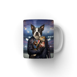 The Wrestler: Custom Pet Coffee Mug - Paw & Glory - Dog Portraits - Pet Portraits