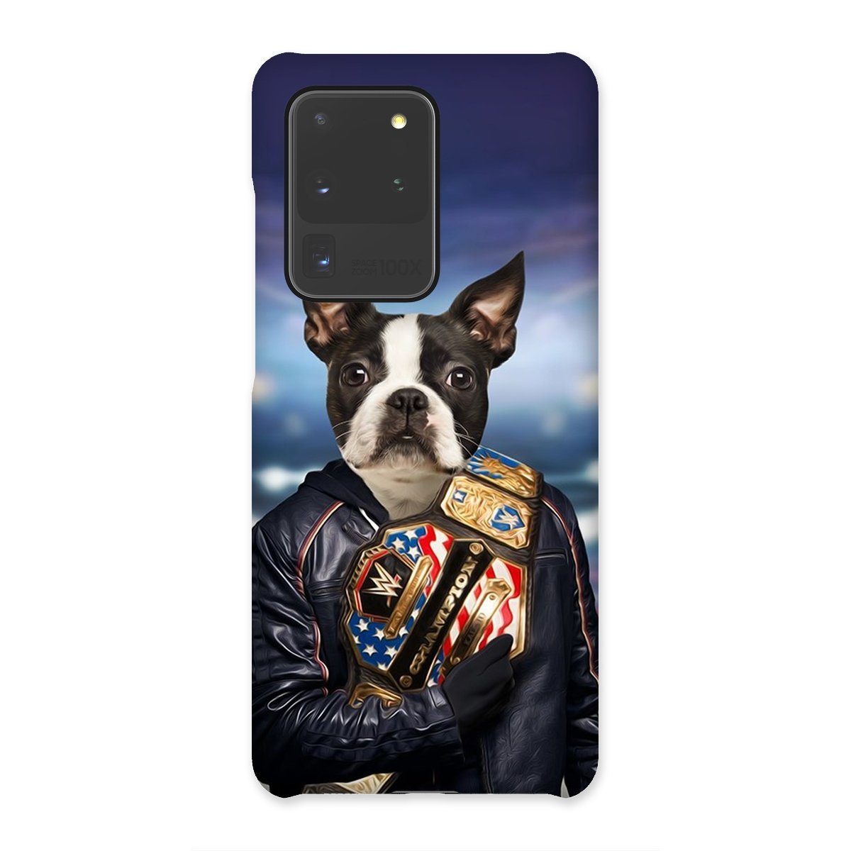 The Wrestler: Custom Pet Phone Case - Paw & Glory - Dog Portraits - Pet Portraits