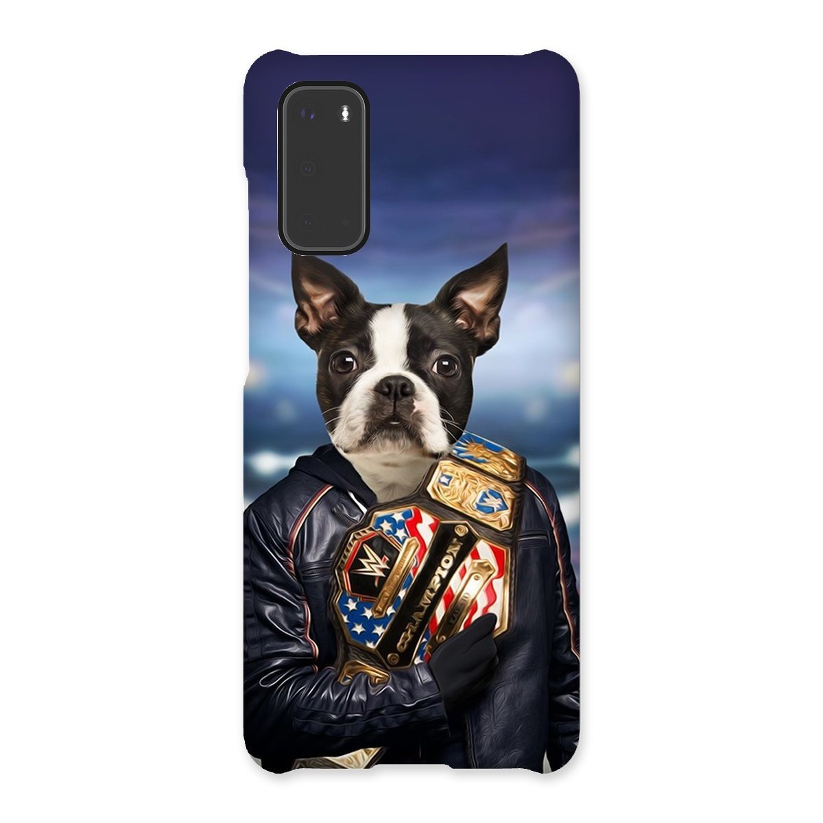 The Wrestler: Custom Pet Phone Case - Paw & Glory - Dog Portraits - Pet Portraits