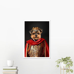 The Young King: Custom Pet Poster - Paw & Glory - Dog Portraits - Pet Portraits