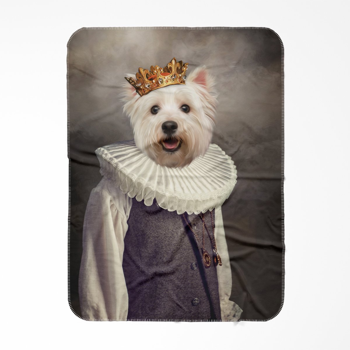 The Young Prince: Custom Pet Blanket - Paw & Glory - Dog Portraits - Pet Portraits