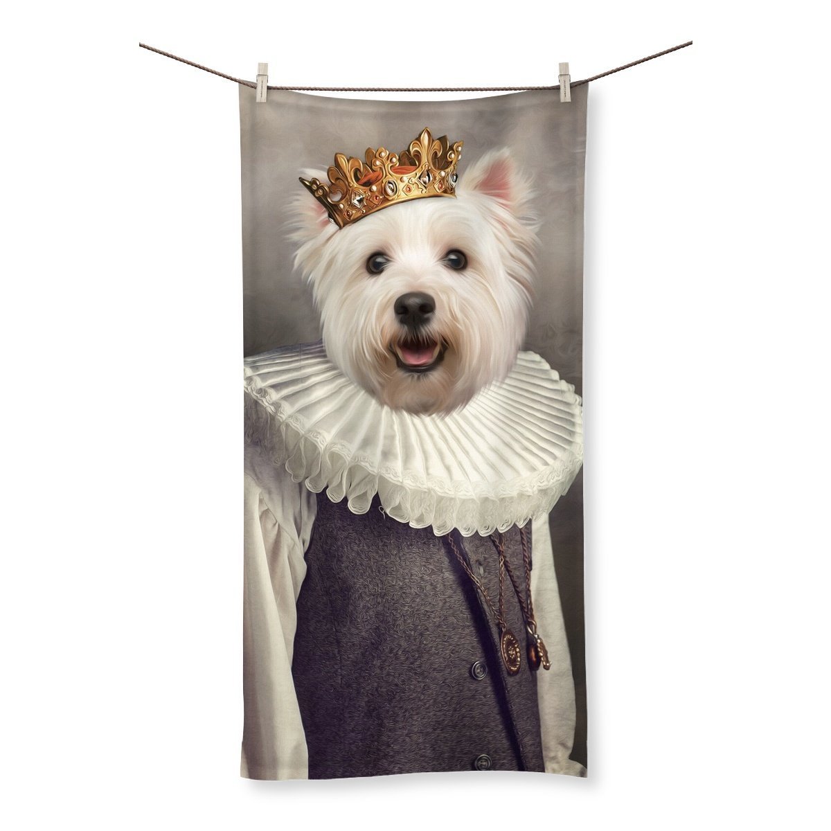 The Young Prince: Custom Pet Towel - Paw & Glory - Dog Portraits - Pet Portraits