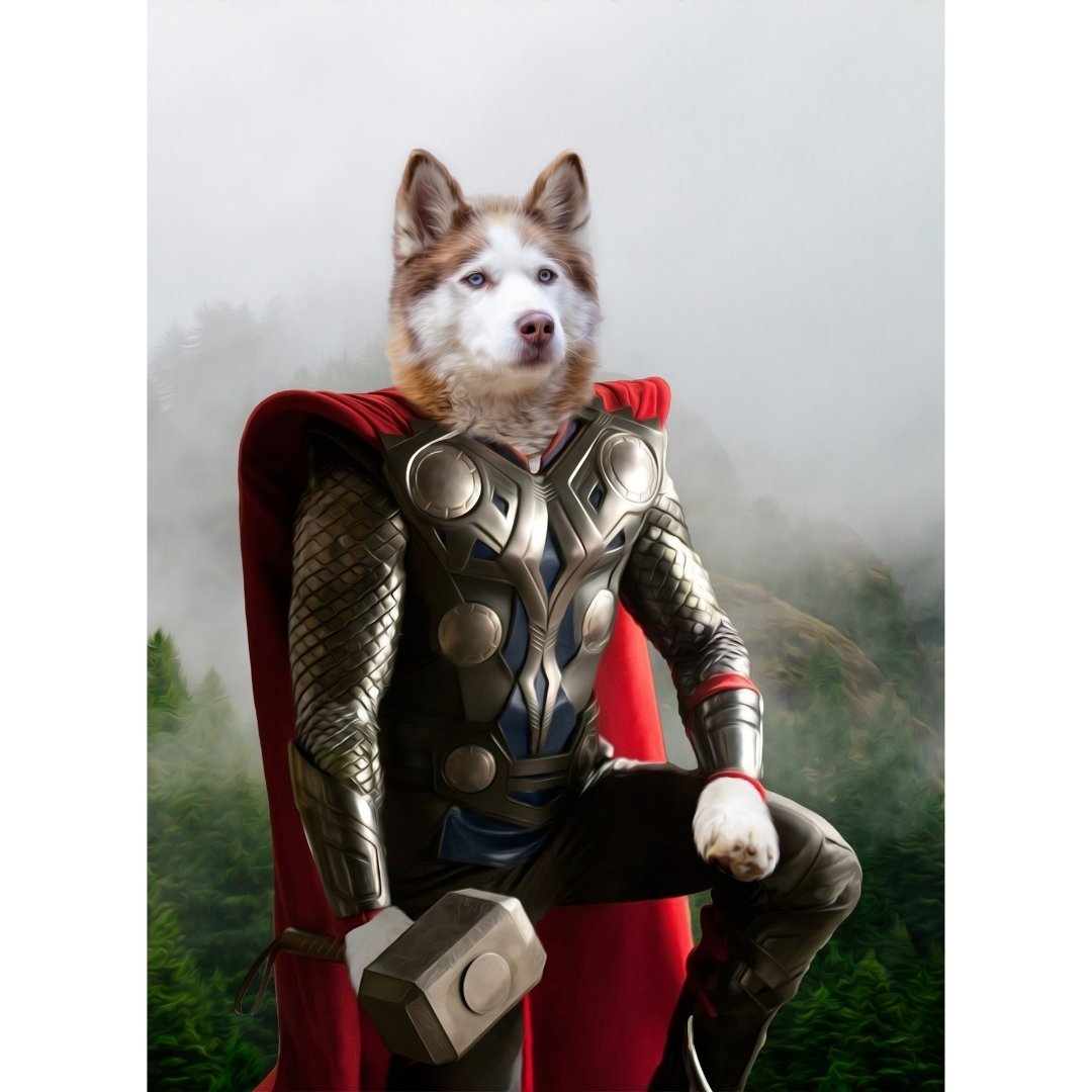 Thor: Custom Digital Download Pet Portrait - Paw & Glory - Dog Portraits - Pet Portraits