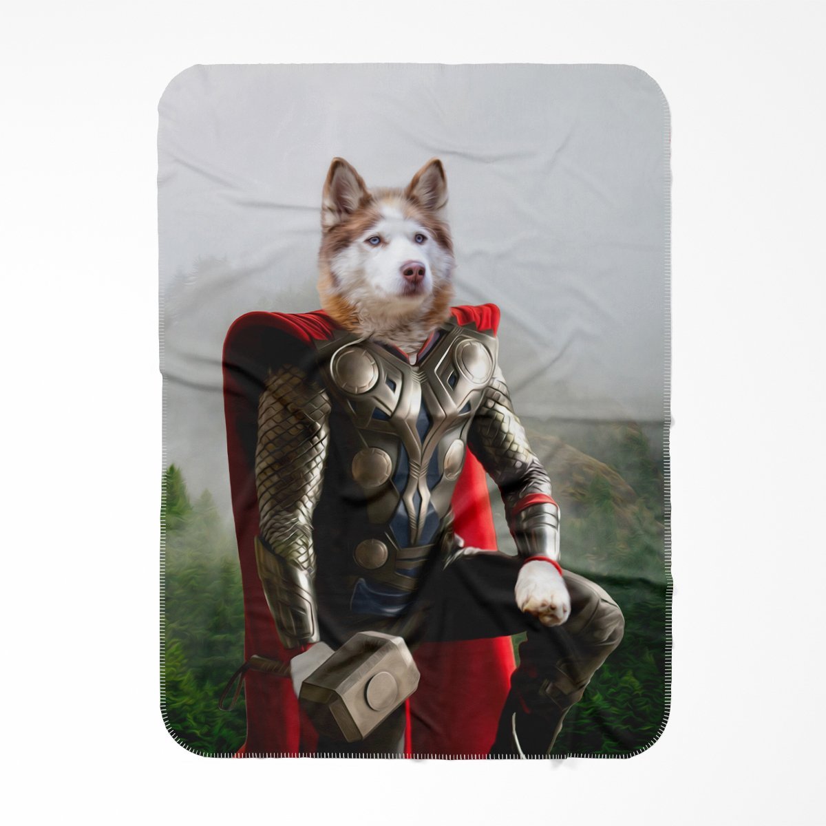 Thor: Custom Pet Blanket - Paw & Glory - Dog Portraits - Pet Portraits