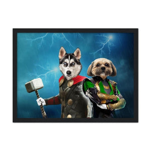 Thor & Loki: Custom Pet Portrait - Paw & Glory - Dog Portraits - Pet Portraits