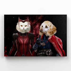 Thor & Wanda: Custom Pet Canvas - Paw & Glory - Dog Portraits - Pet Portraits