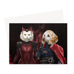 Thor & Wanda: Custom Pet Greeting Card - Paw & Glory - Dog Portraits - Pet Portraits