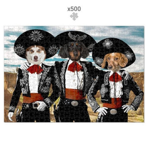 Three Amigos: Custom Pet Puzzle - Paw & Glory - Dog Portraits - Pet Portraits