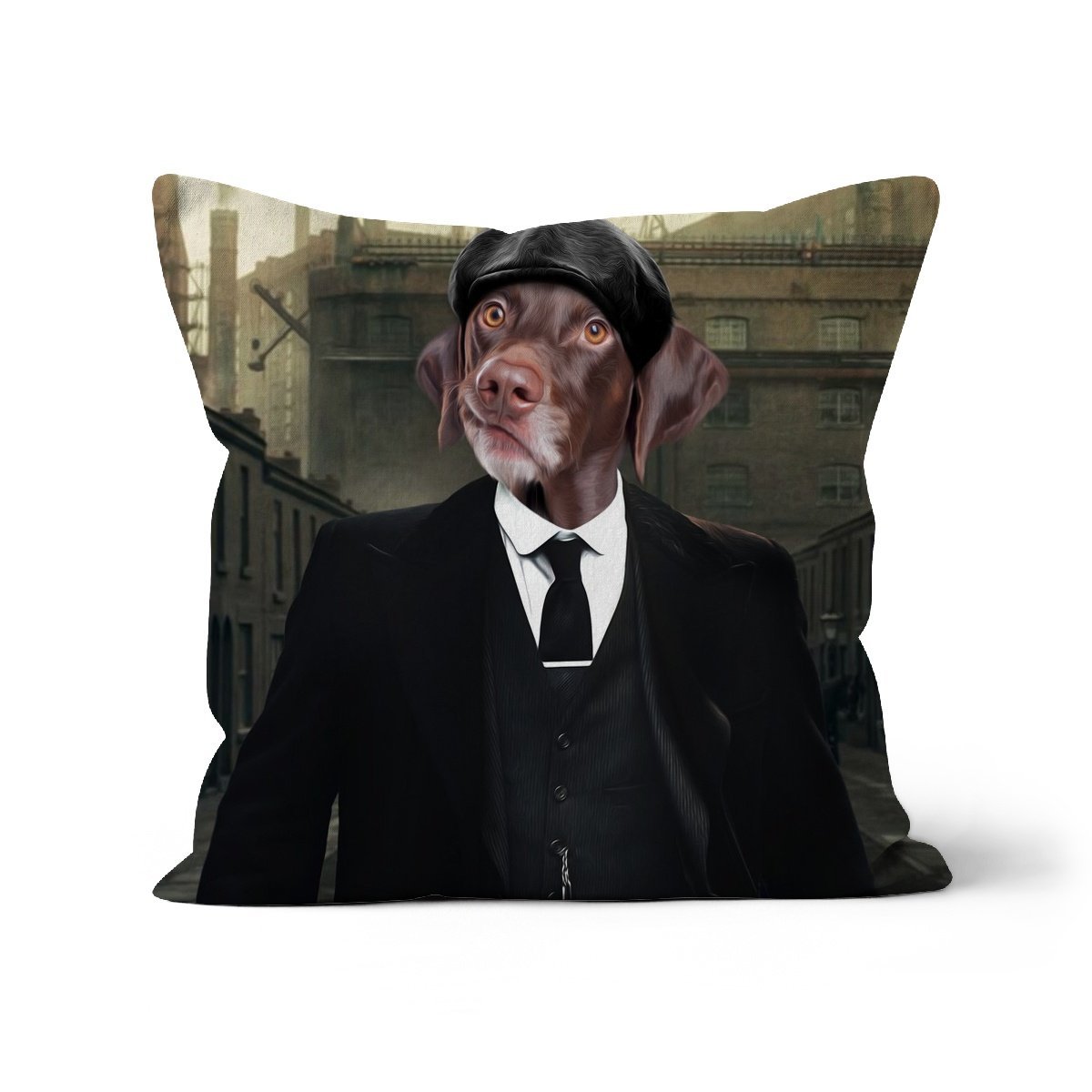 Tommy (Peaky Blinders Inspired): Custom Pet Pillow - Paw & Glory - Dog Portraits - Pet Portraits