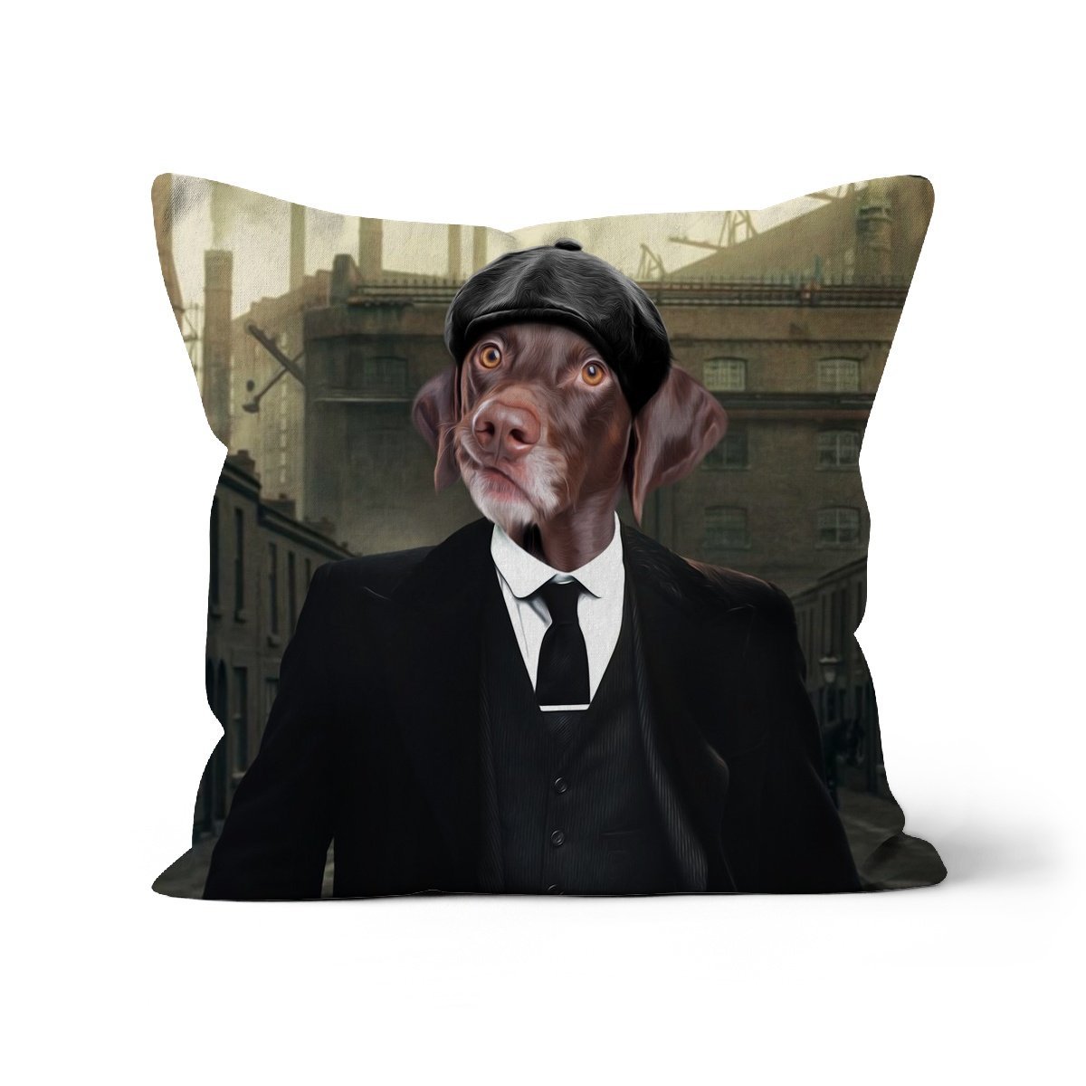 Tommy (Peaky Blinders Inspired): Custom Pet Pillow - Paw & Glory - Dog Portraits - Pet Portraits