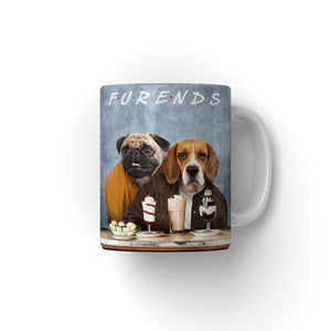 Two Furends: Custom Pet Coffee Mug - Paw & Glory - Dog Portraits - Pet Portraits