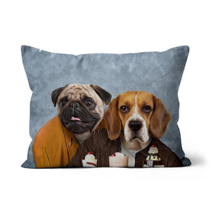 Two Furends: Custom Pet Pillow - Paw & Glory - Dog Portraits - Pet Portraits