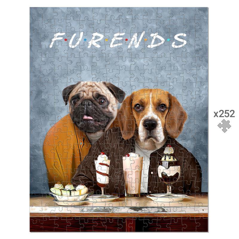 Two Furends: Custom Pet Puzzle - Paw & Glory - Dog Portraits - Pet Portraits