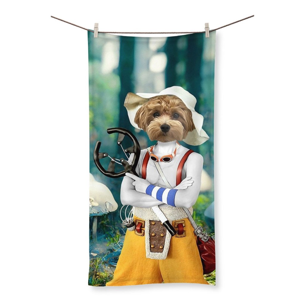 Usopp (One Piece Inspired): Custom Pet Towel - Paw & Glory - Dog Portraits - Pet Portraits