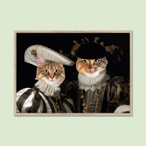 Viscount and Viscountess: Custom Pet Portrait - Paw & Glory - Dog Portraits - Pet Portraits