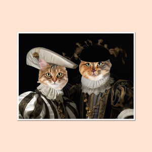 Viscount and Viscountess: Custom Pet Portrait - Paw & Glory - Dog Portraits - Pet Portraits