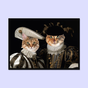 Viscount and Viscountess: Custom Pet Portrait - Paw & Glory - Dog Portraits - Pet Portraits