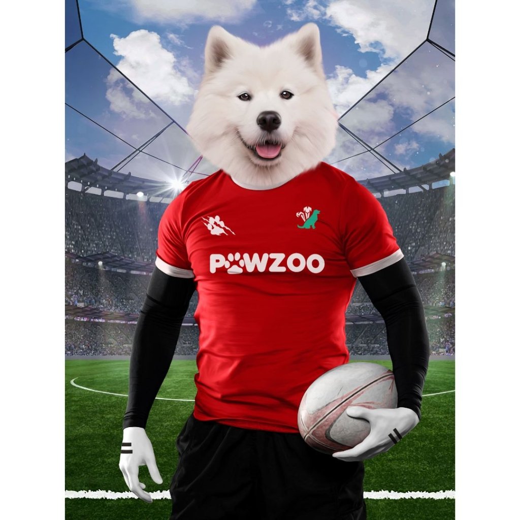 Wales Rugby Team: Custom Digital Pet Portrait - Paw & Glory - Dog Portraits - Pet Portraits