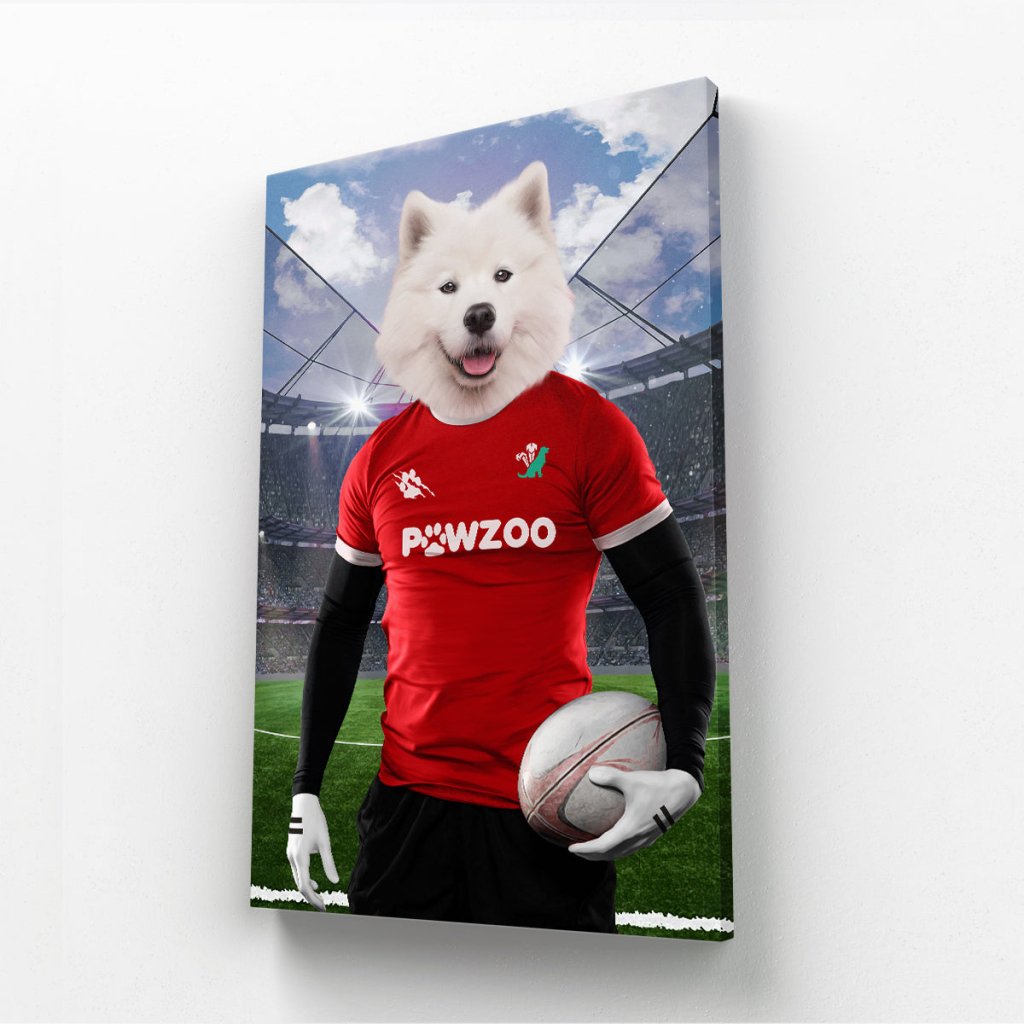 Wales Rugby Team: Custom Pet Canvas - Paw & Glory - Dog Portraits - Pet Portraits