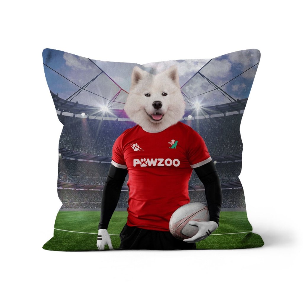 Wales Rugby Team: Custom Pet Pillow - Paw & Glory - Dog Portraits - Pet Portraits